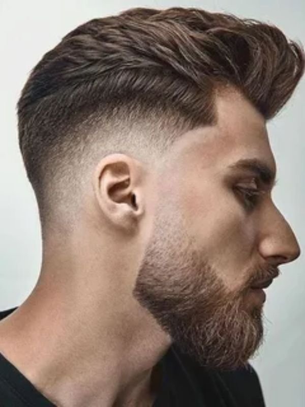 Drop fade with beard