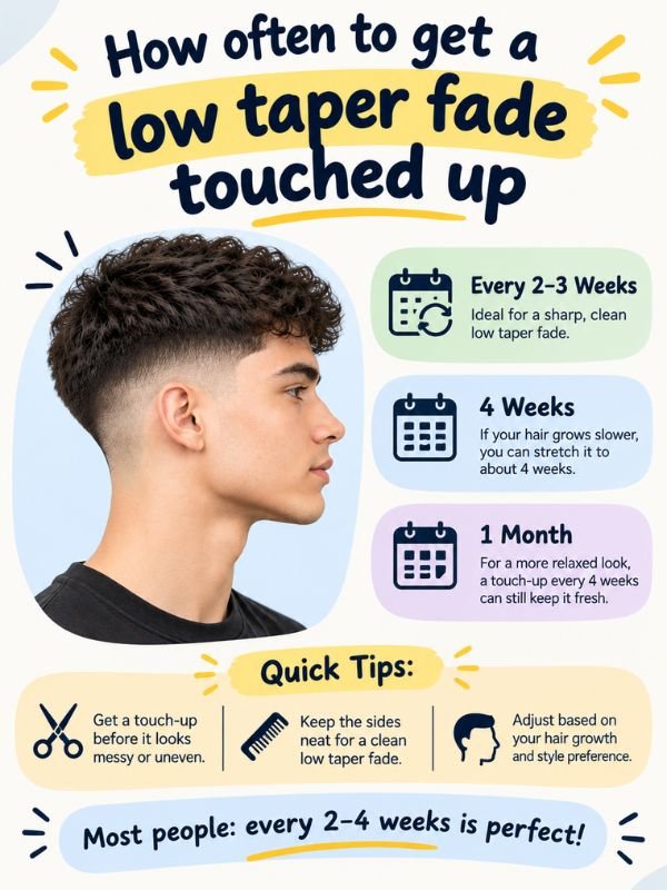 How often to get a low taper fade touched up