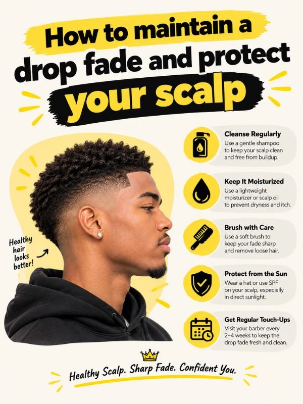 How to maintain a drop fade and protect your scalp