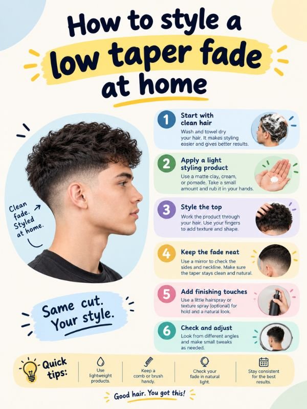 How to style a low taper fade at home