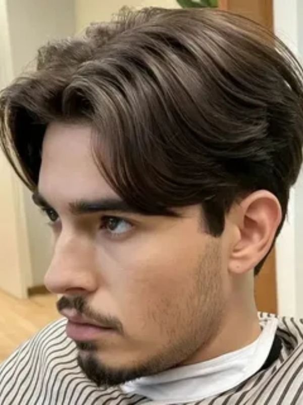 Low Taper Fade With a Middle Part