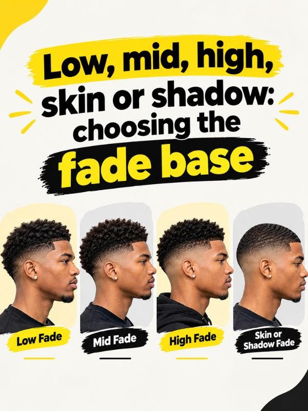 Low, mid, high, skin or shadow choosing the fade base