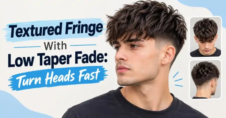 Textured Fringe With Low Taper Fade Turn Heads Fast