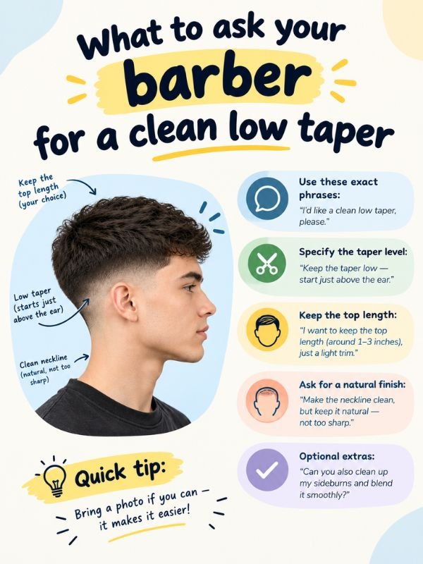 What to ask your barber for a clean low taper