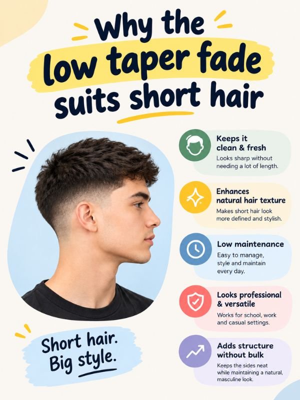 Low Taper Fade Short Hair